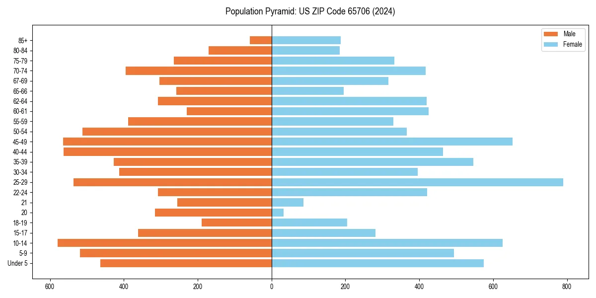 Population pyramid for 