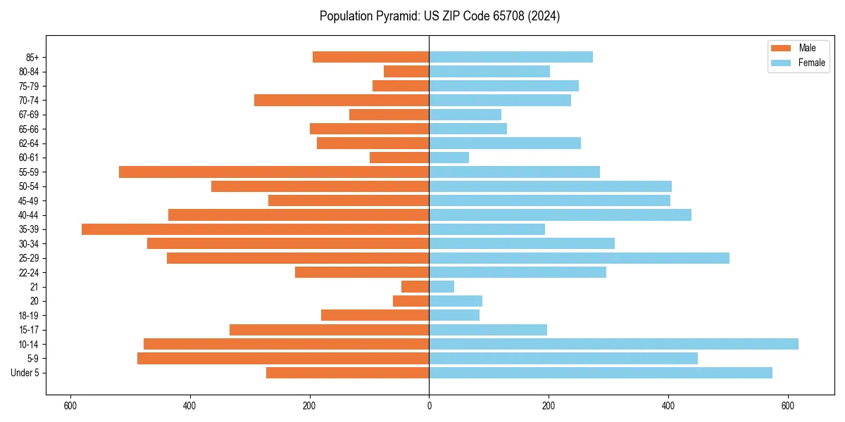 Population pyramid for 
