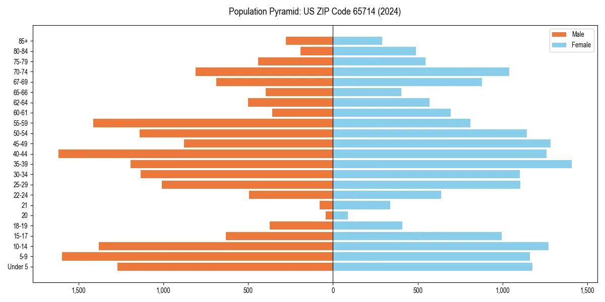 Population pyramid for 