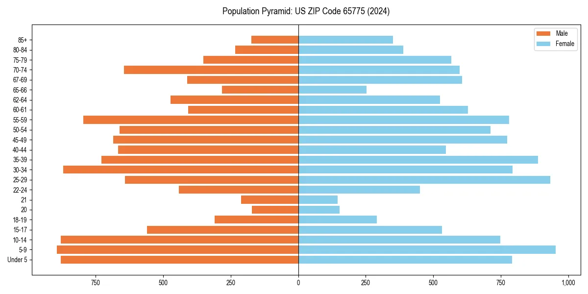 Population pyramid for 