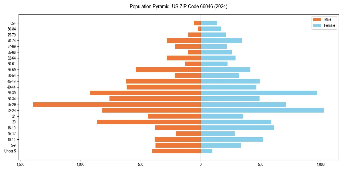 Population pyramid for 