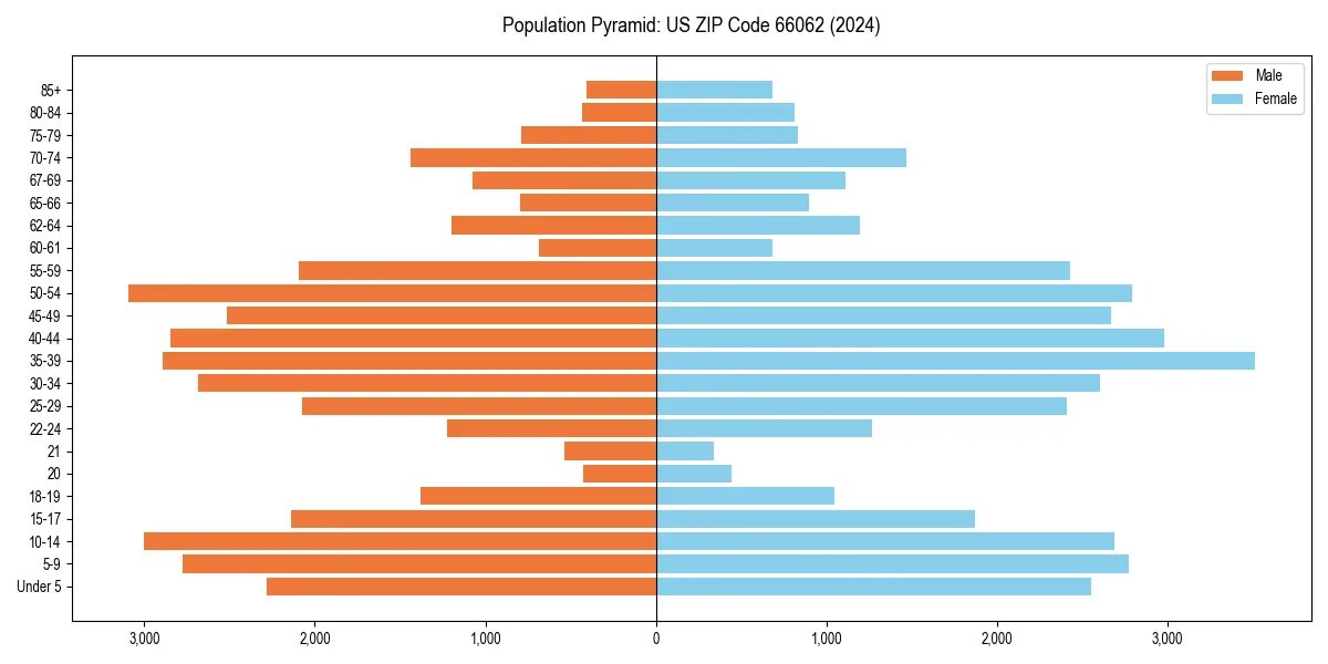 Population pyramid for 