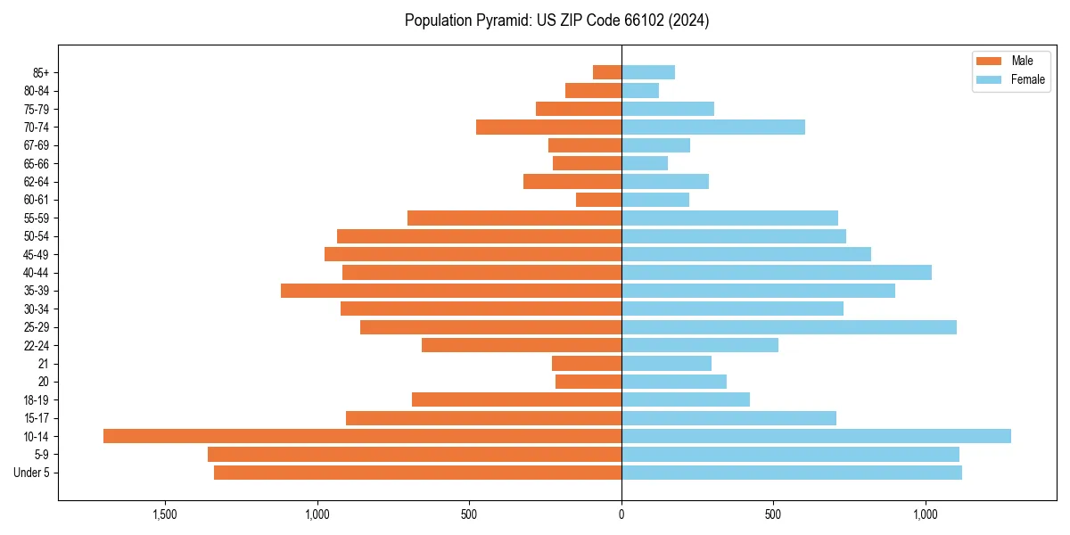 Population pyramid for 