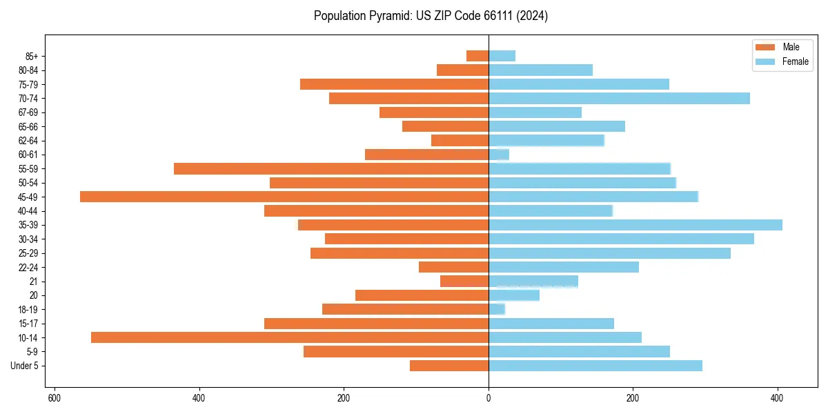 Population pyramid for 