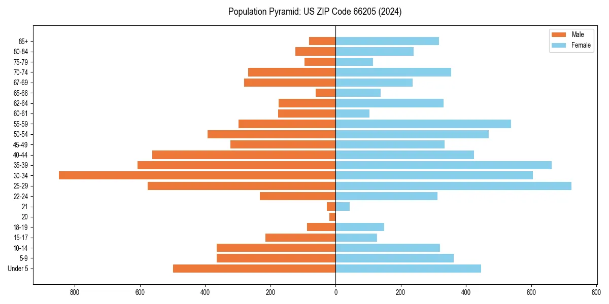 Population pyramid for 