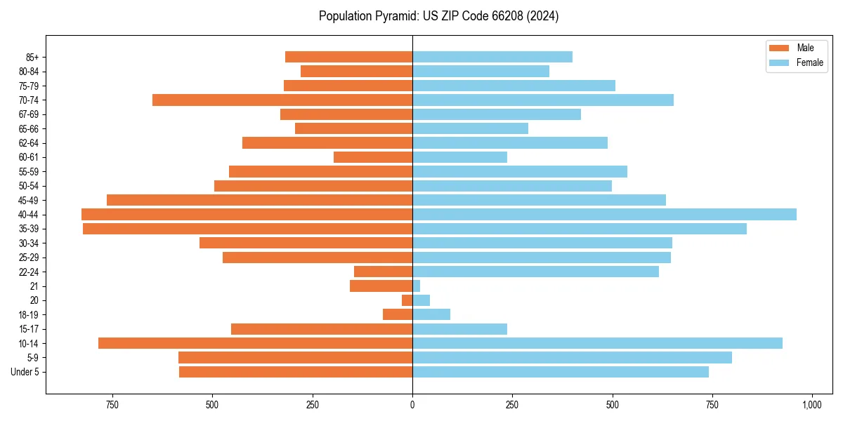 Population pyramid for 