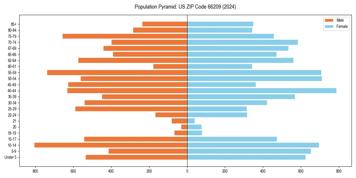 Population pyramid for 