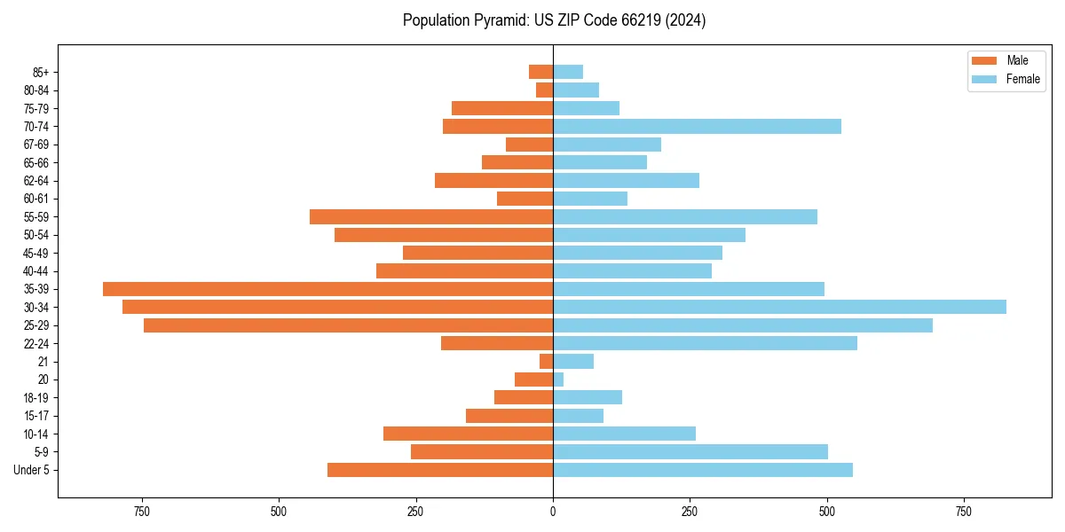 Population pyramid for 