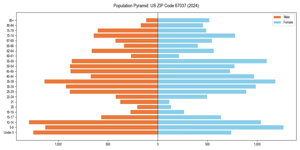 Population pyramid for 