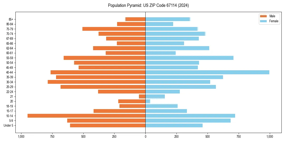 Population pyramid for 