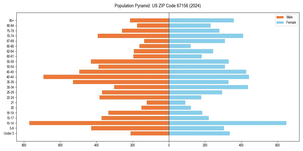 Population pyramid for 