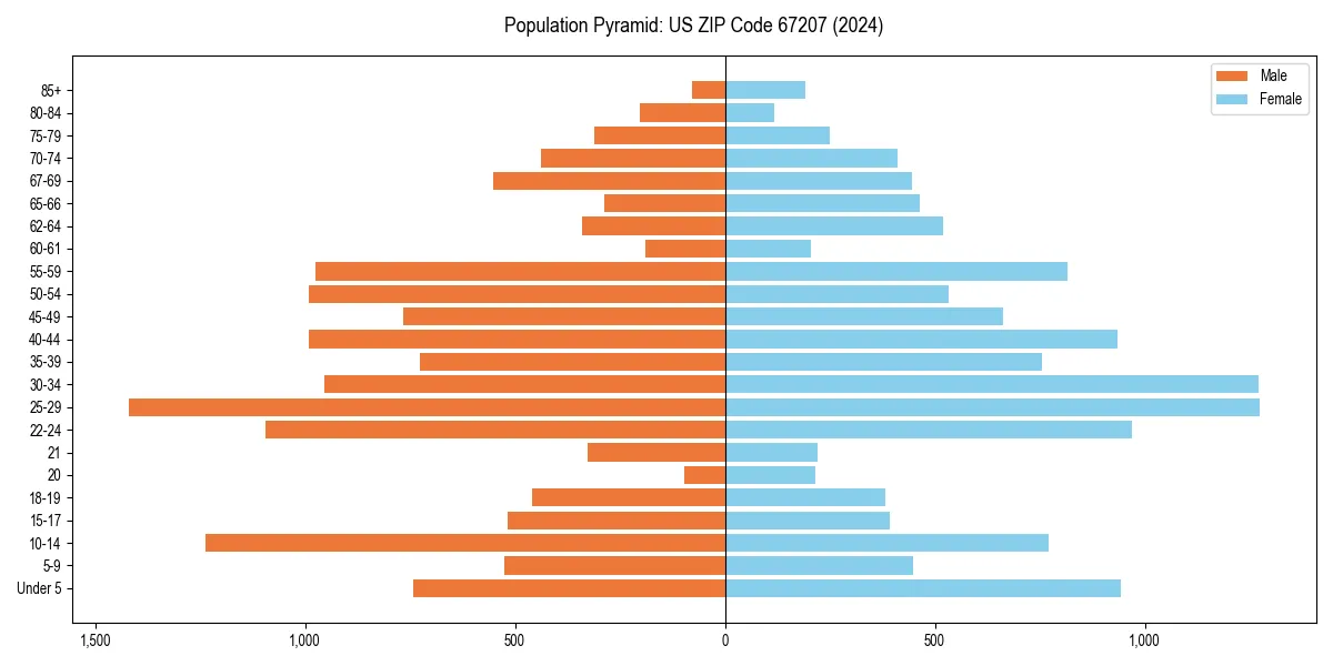 Population pyramid for 