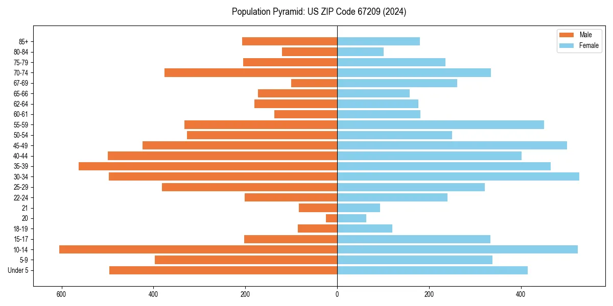 Population pyramid for 