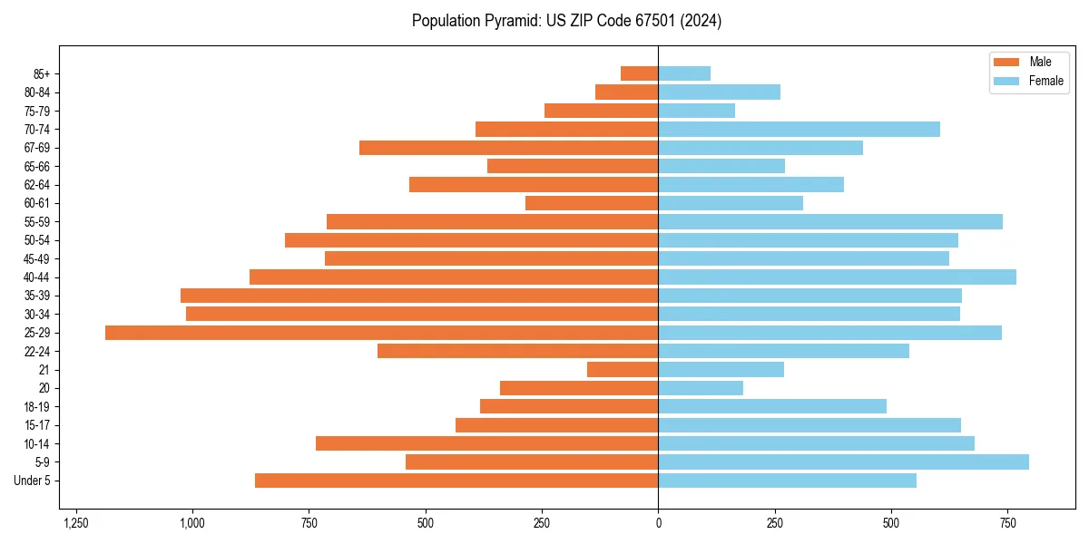 Population pyramid for 