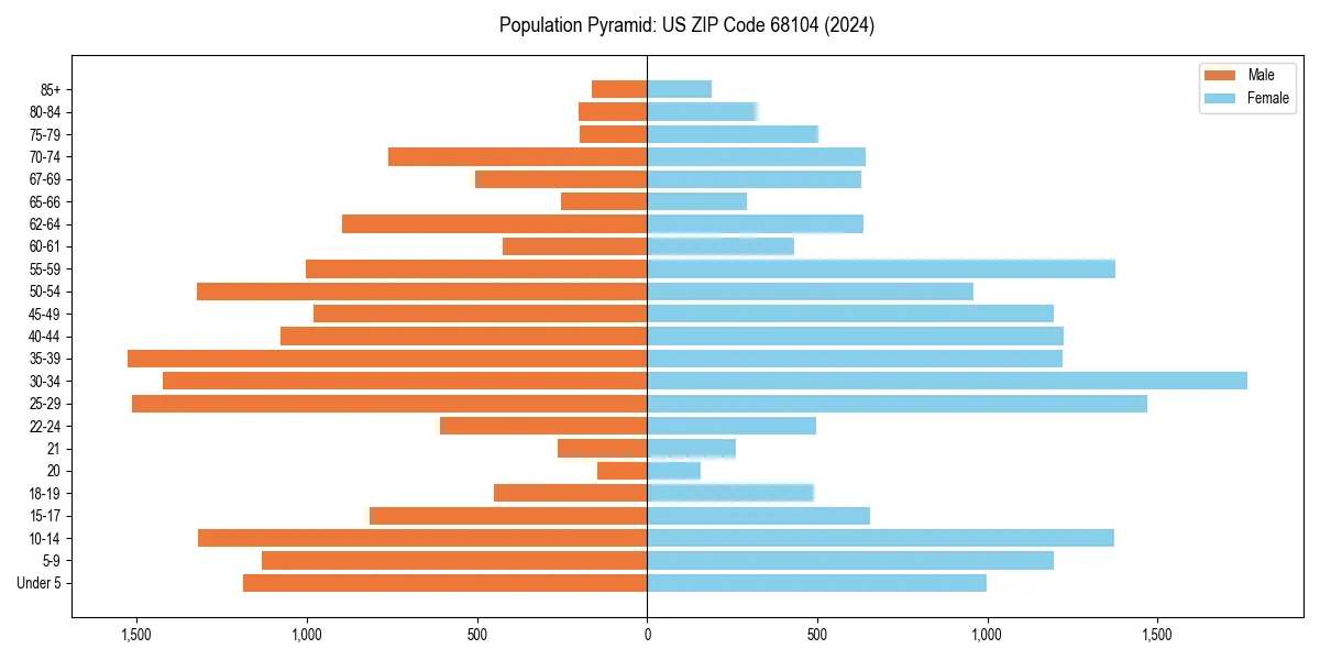 Population pyramid for 