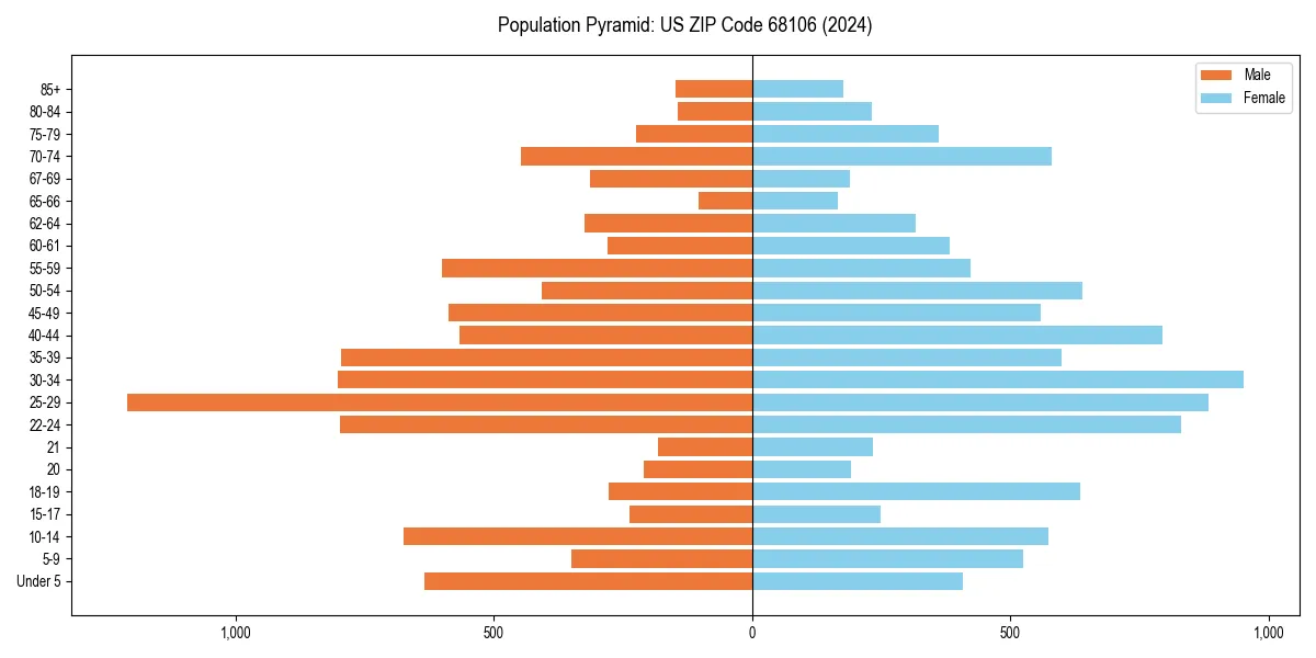Population pyramid for 