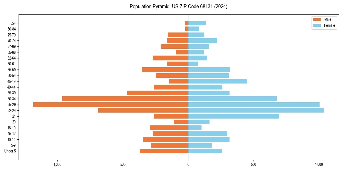 Population pyramid for 
