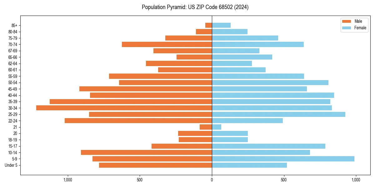 Population pyramid for 