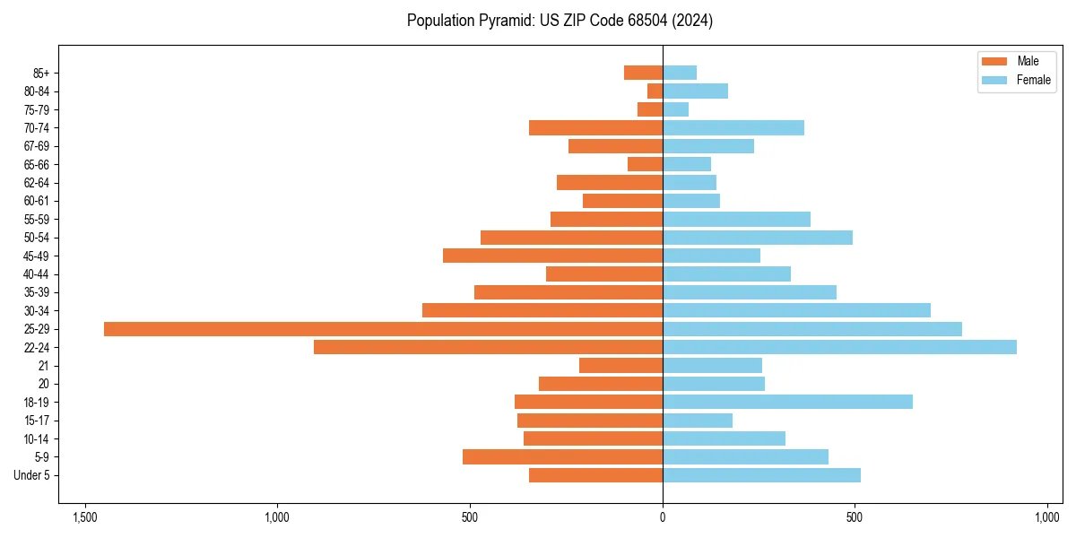 Population pyramid for 