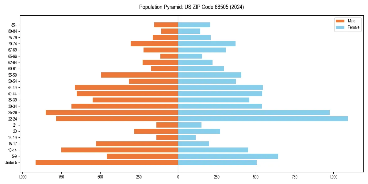 Population pyramid for 