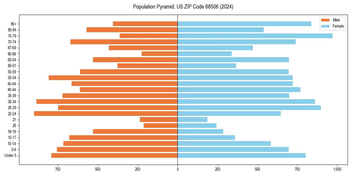 Population pyramid for 