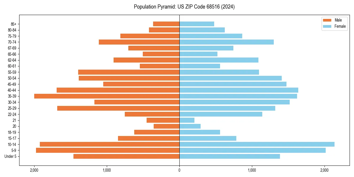 Population pyramid for 