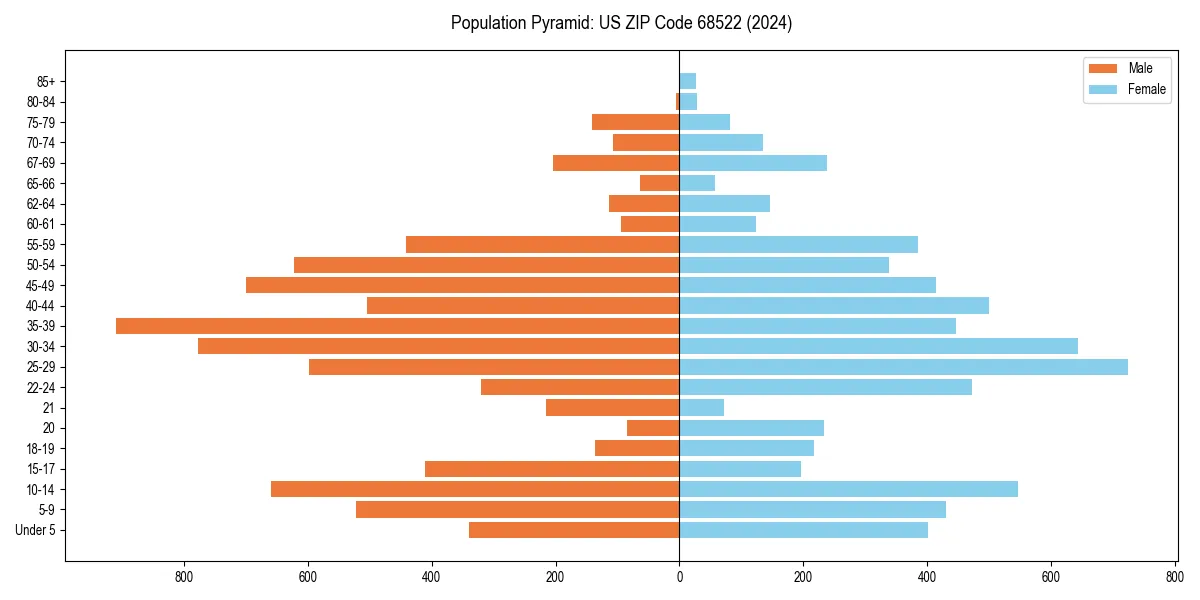 Population pyramid for 
