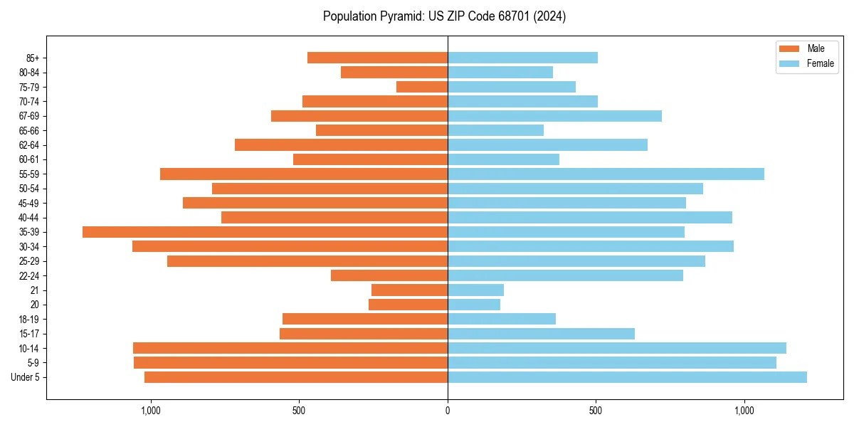 Population pyramid for 