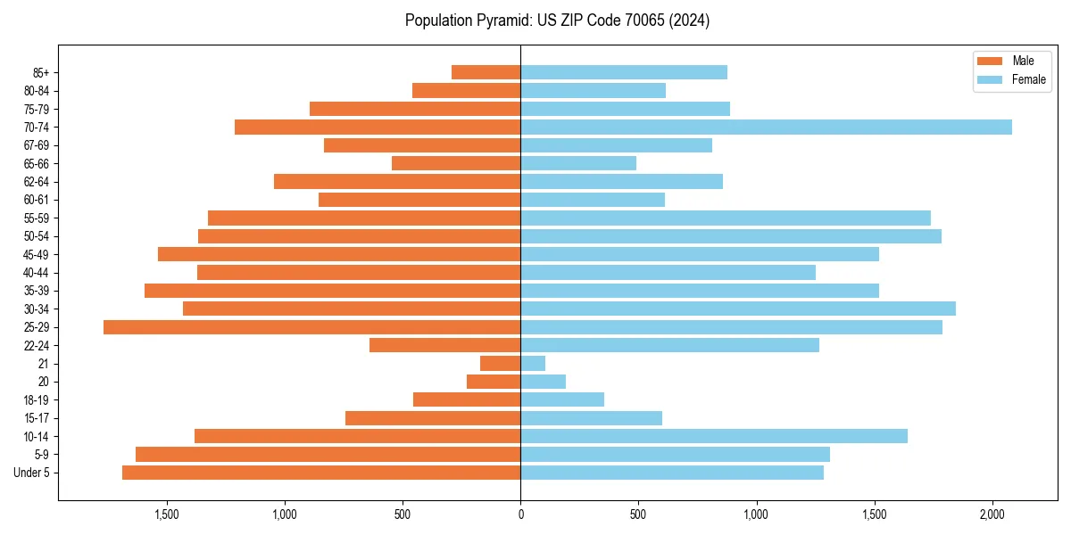Population pyramid for 