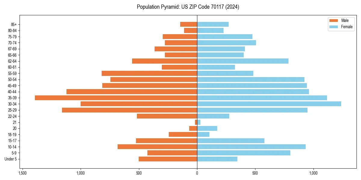 Population pyramid for 