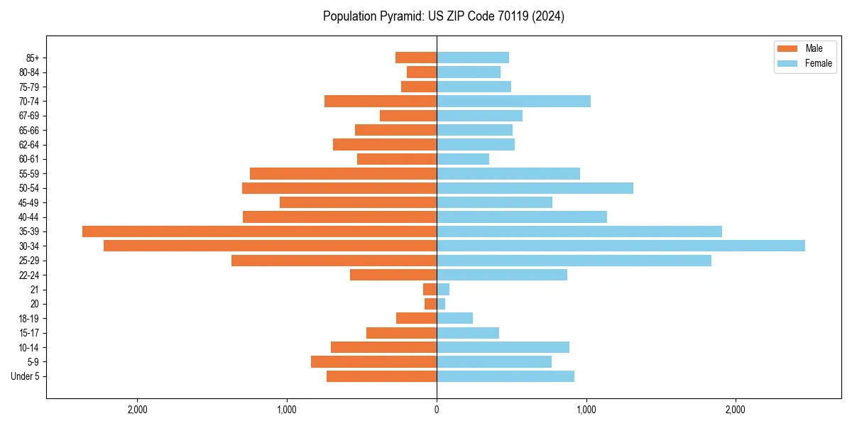 Population pyramid for 