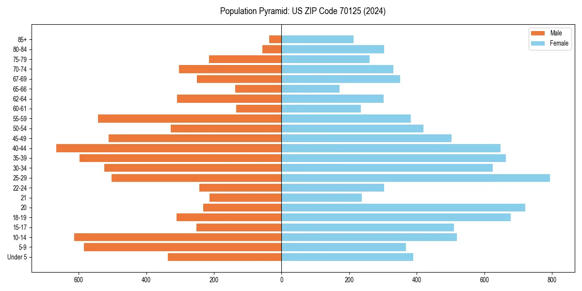 Population pyramid for 