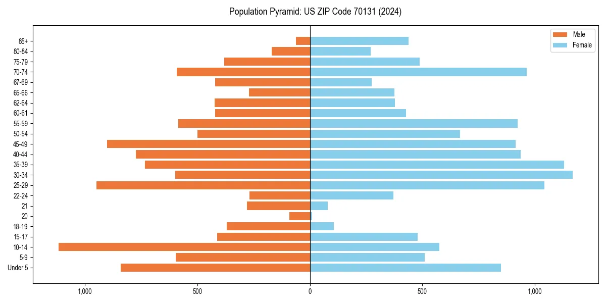 Population pyramid for 