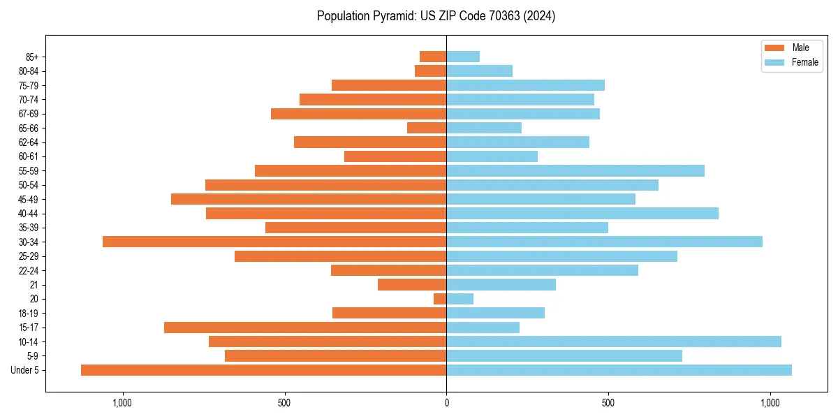 Population pyramid for 