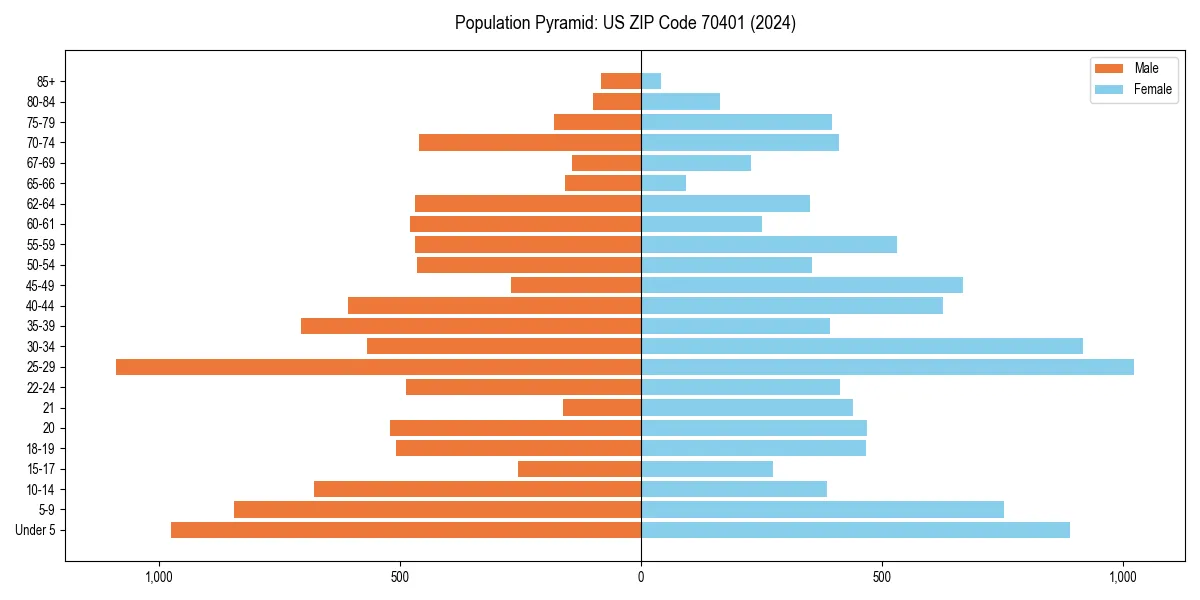 Population pyramid for 