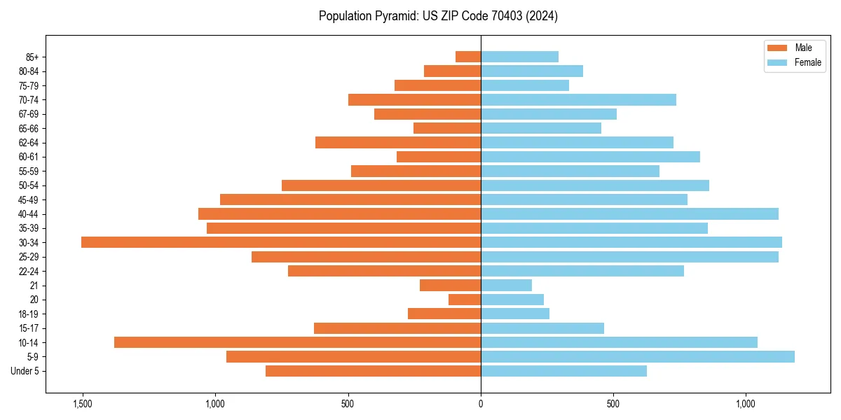 Population pyramid for 