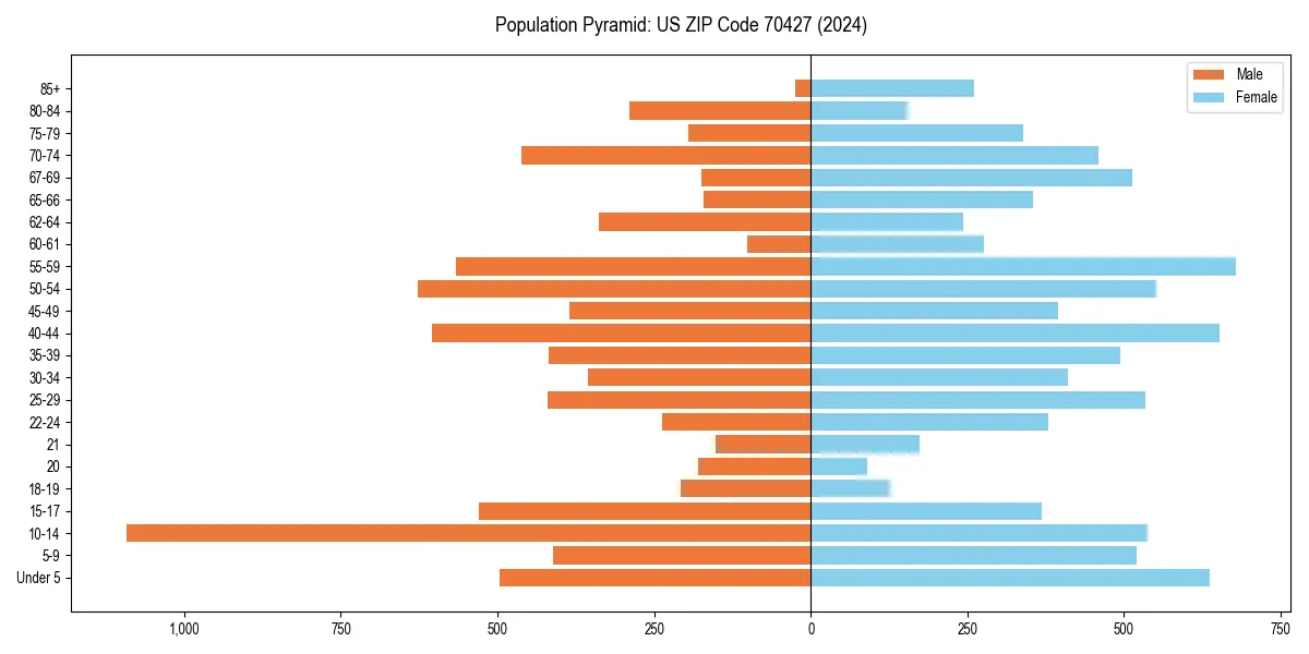 Population pyramid for 