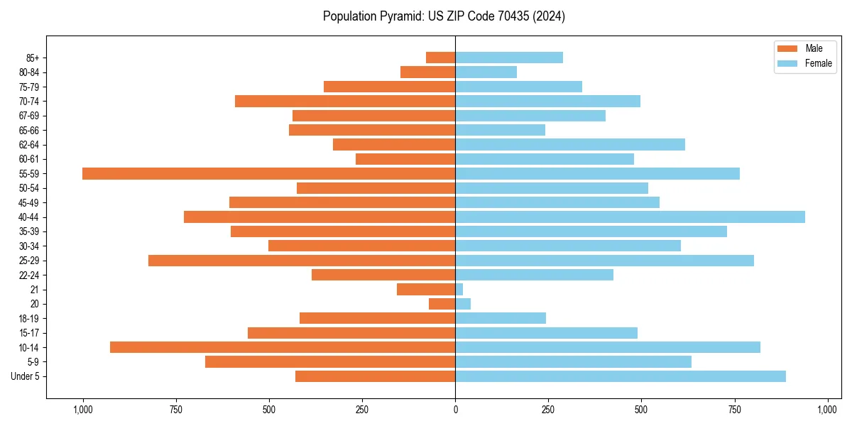 Population pyramid for 