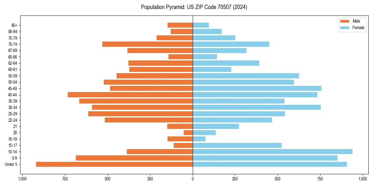 Population pyramid for 
