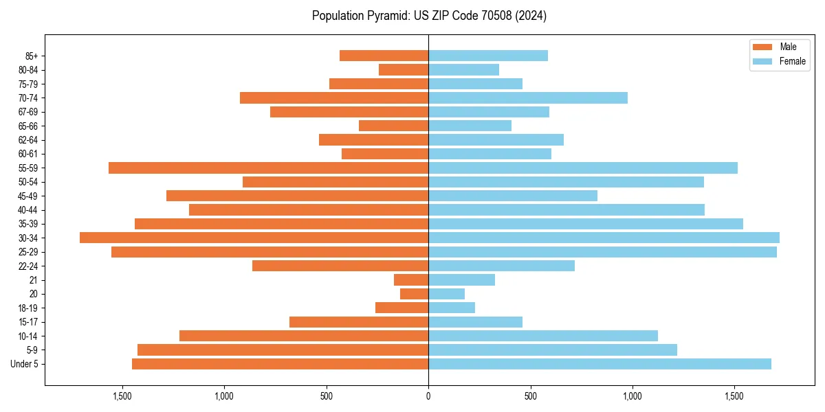Population pyramid for 