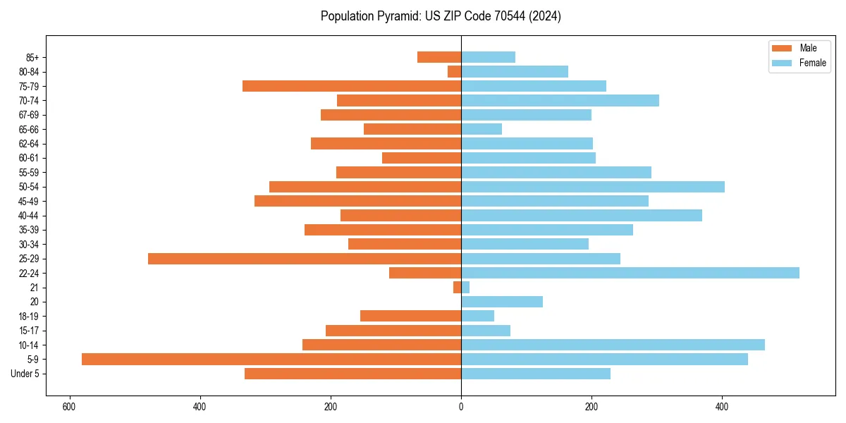 Population pyramid for 