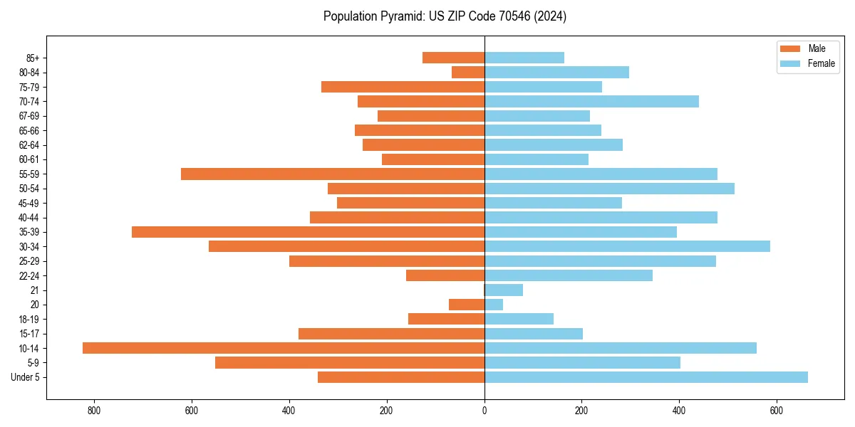Population pyramid for 