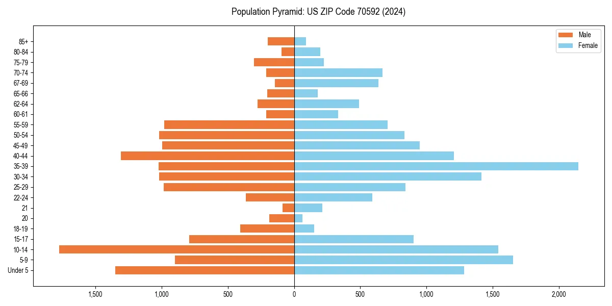 Population pyramid for 