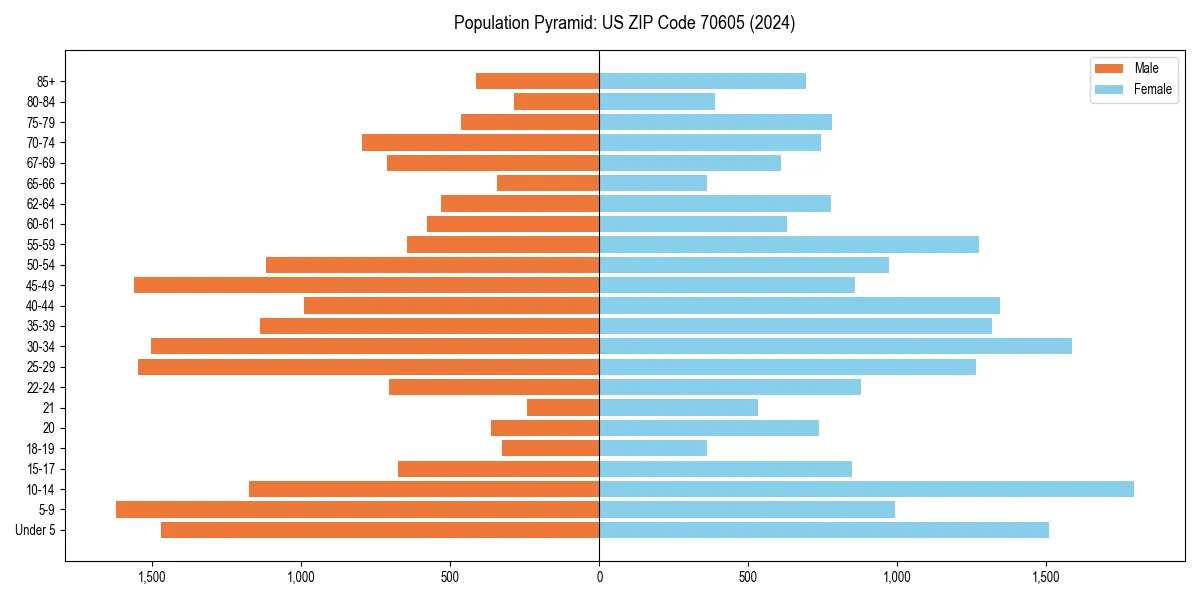 Population pyramid for 