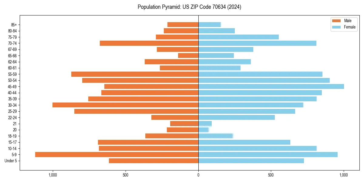 Population pyramid for 