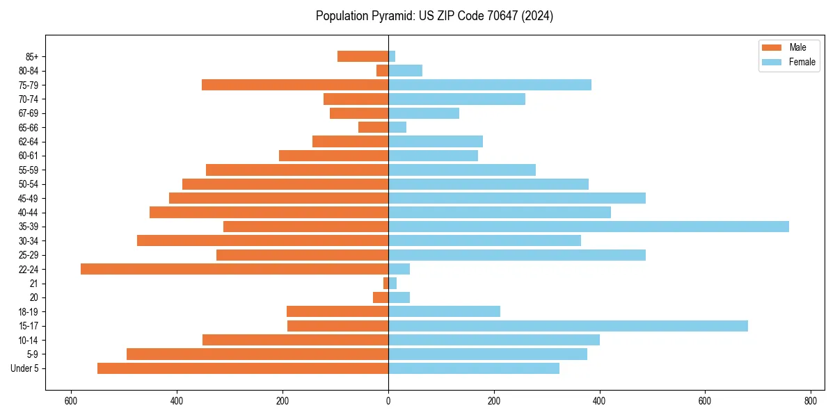Population pyramid for 