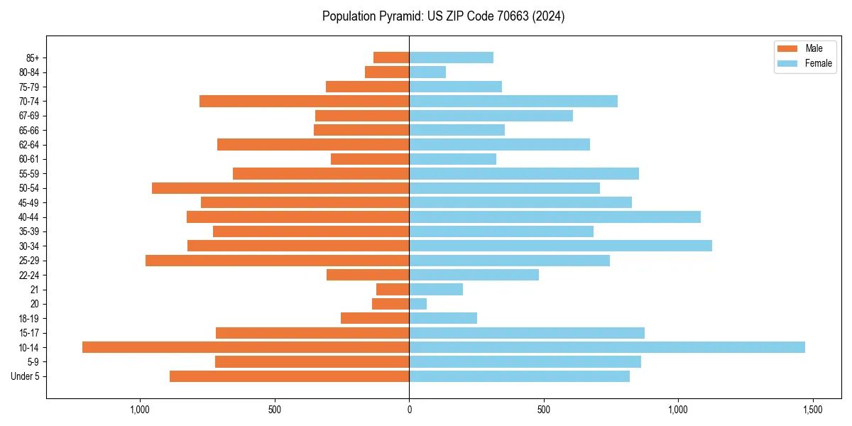Population pyramid for 