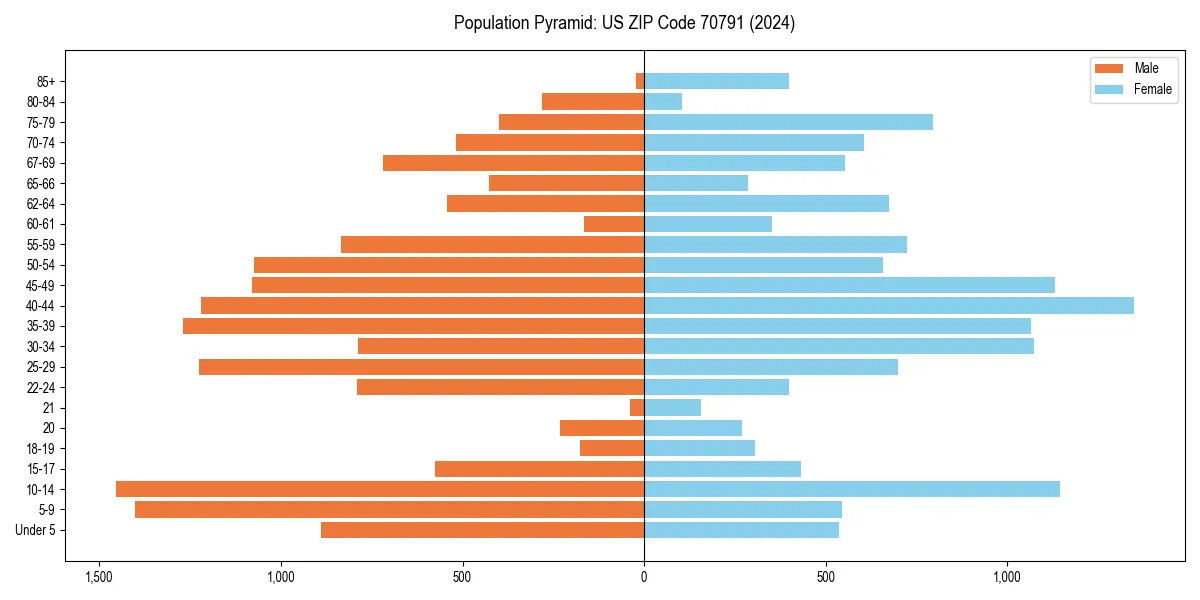 Population pyramid for 