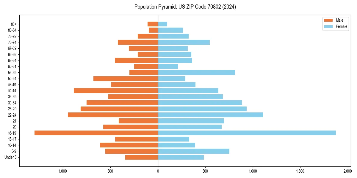Population pyramid for 