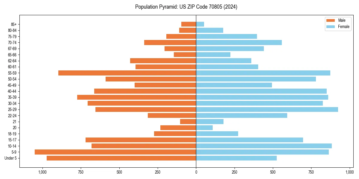 Population pyramid for 
